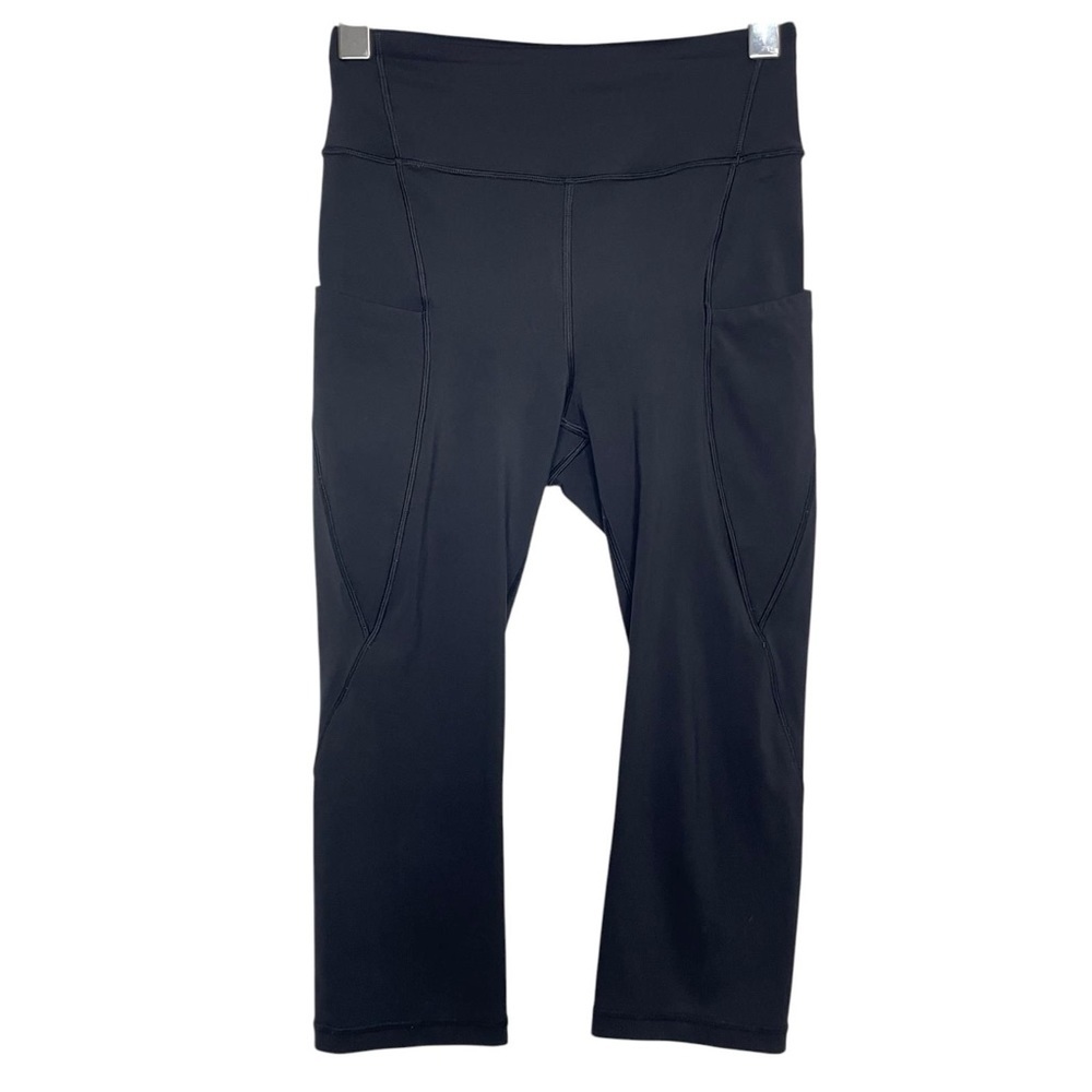 Lululemon Break Free Crop Nulux 17" Leggings Black Size 4 Running Gym Sports - Picture 8 of 16